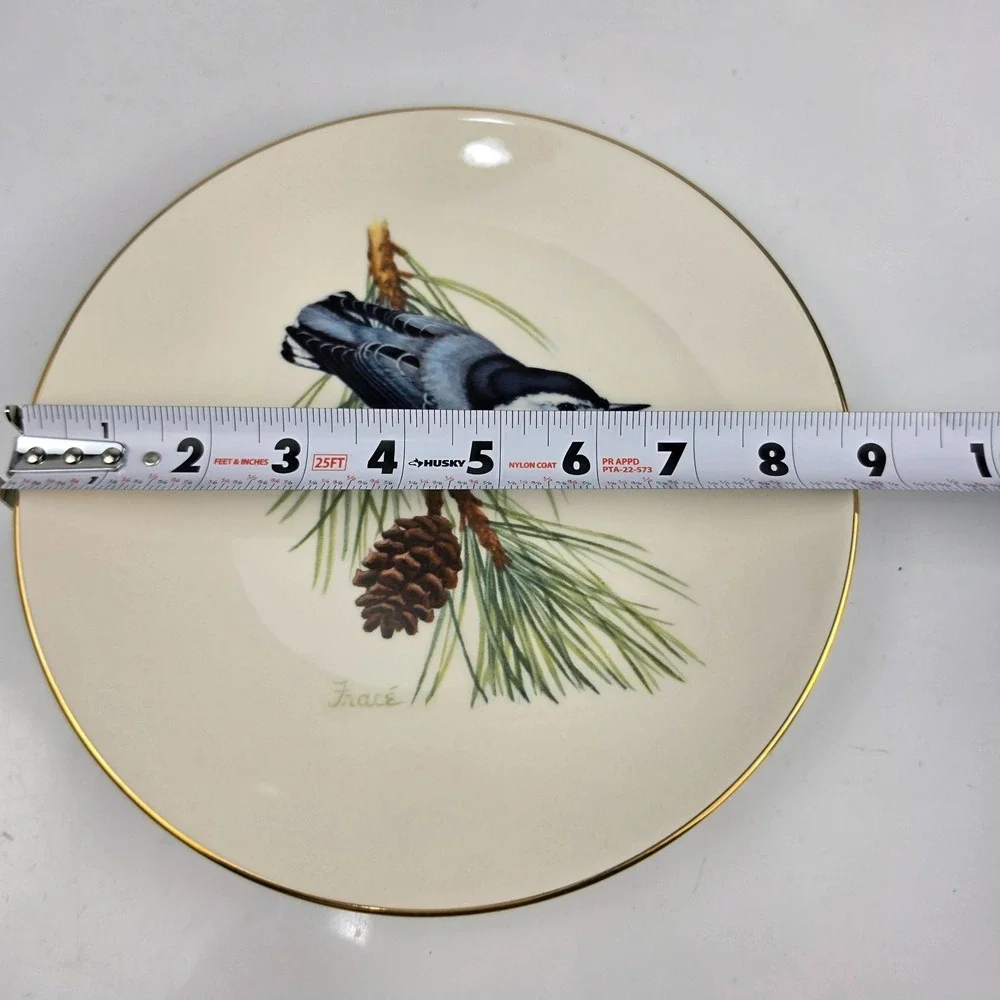 National Wildlife Federation Bluebird Nuthatch Plates 1986 Tracé Belcrest Pair‎